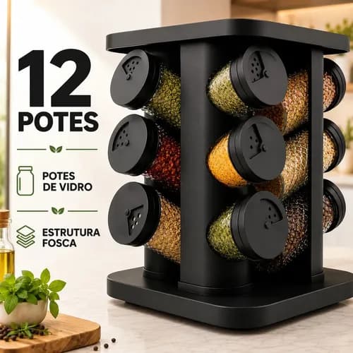 Porta-temperos giratório