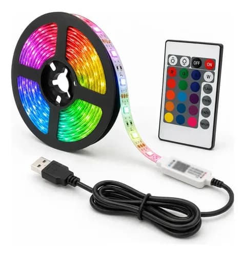 Fita de LED USB com controle
