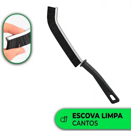 Escova limpa cantos e frestas