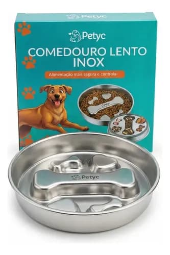 Comedouro lento para cães